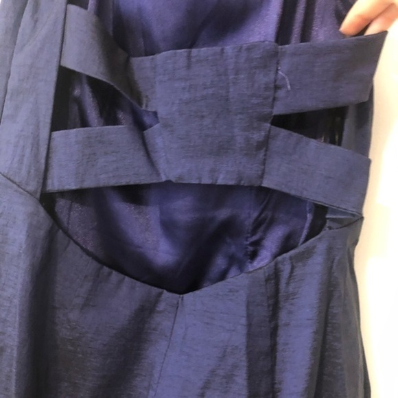 Jessica McClintock Blue Purple Open Back Dress 4 - Picture 6 of 12